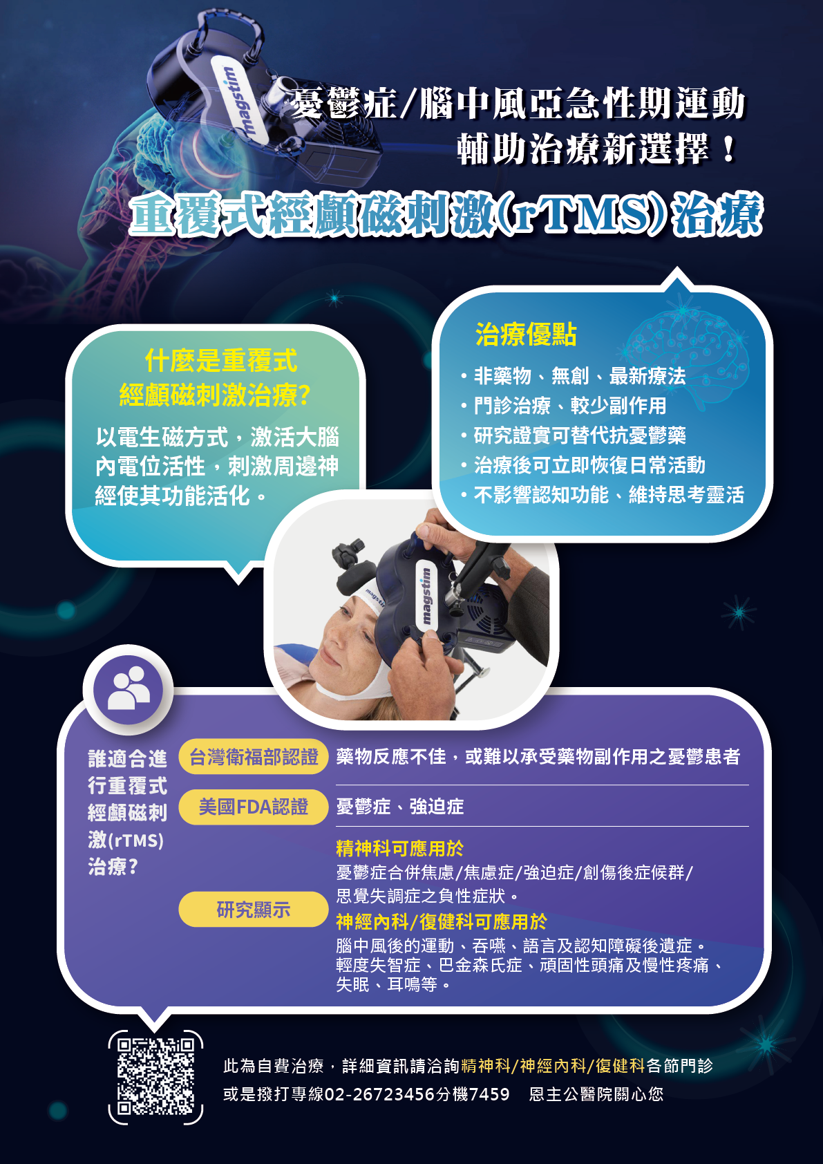 1120206重覆式經顱磁刺激(rTMS)治療